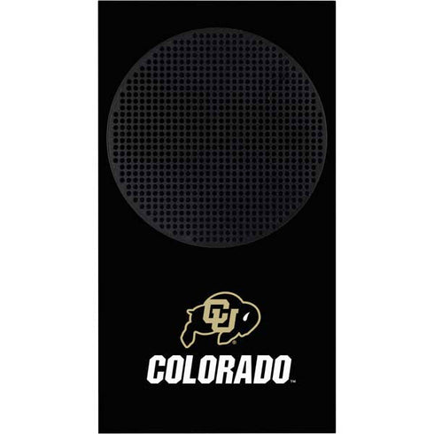 University of Colorado CU Logo on Black Xbox Series S Console Skin