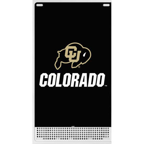 University of Colorado CU Logo on Black Xbox Series S Console Skin