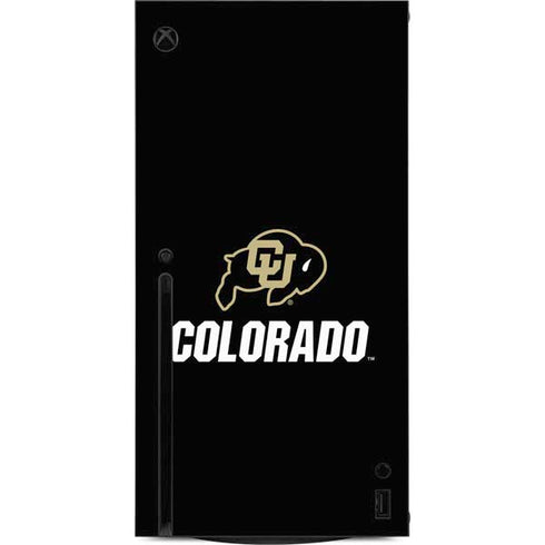 University of Colorado CU Logo on Black Xbox Series X Console Skin