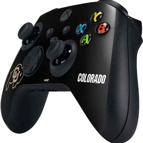 University of Colorado CU Logo on Black Xbox Series X Controller Skin