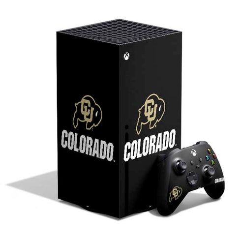 University of Colorado CU Logo on Black XBox Series X Digital Edition Bundle Skin