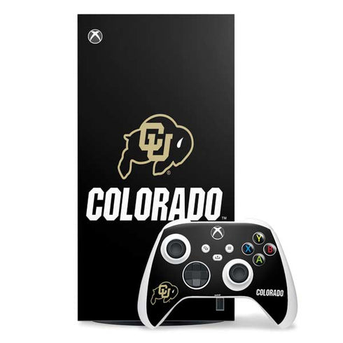 University of Colorado CU Logo on Black Xbox Series X Skins