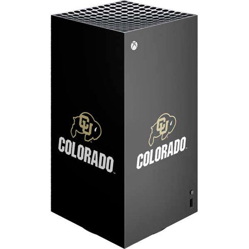 University of Colorado CU Logo on Black XBox Series X Digital Edition Console Skin