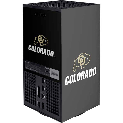 University of Colorado CU Logo on Black XBox Series X Digital Edition Console Skin