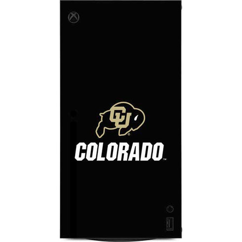 University of Colorado CU Logo on Black XBox Series X Digital Edition Console Skin