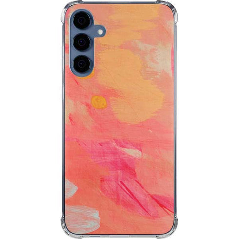 Colored Finger Paint Galaxy A35 5G Clear Case