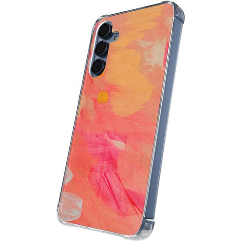 Colored Finger Paint Galaxy A35 5G Clear Case