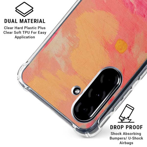 Colored Finger Paint Galaxy A36 5G Clear Case