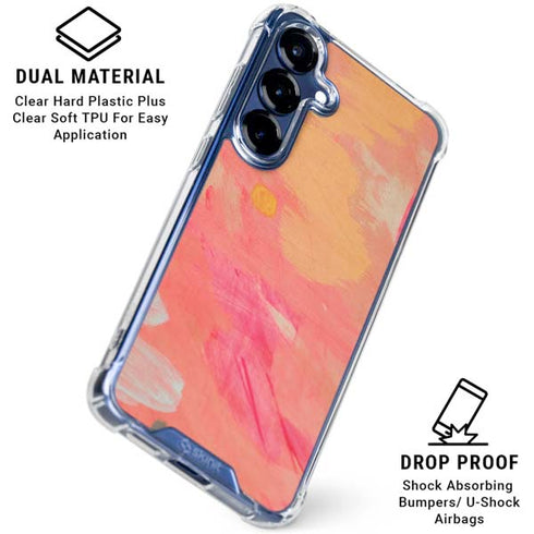 Colored Finger Paint Galaxy S25 Plus Clear Case