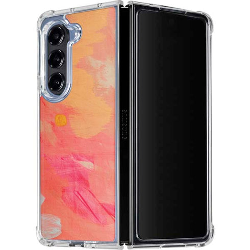 Colored Finger Paint Galaxy Z Fold5 5G Clear Case