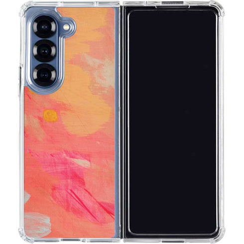 Colored Finger Paint Galaxy Z Fold6 Clear Case