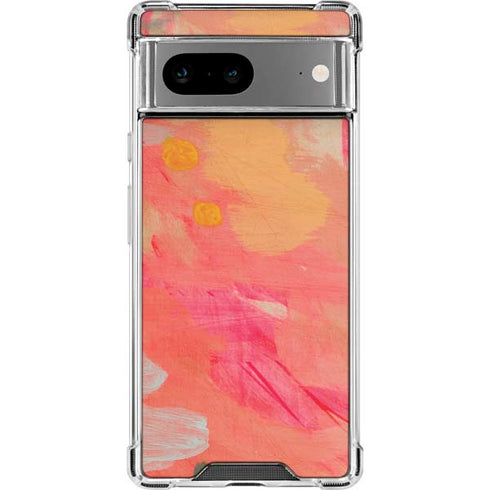 Colored Finger Paint Google Pixel 8a Clear Case