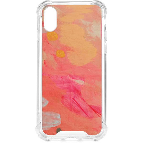 Colored Finger Paint iPhone XS Clear Case