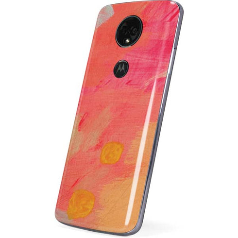 Colored Finger Paint Moto E5 Plus Skin