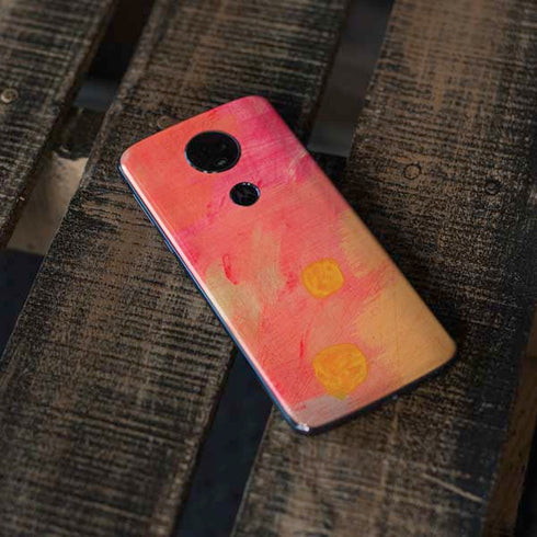 Colored Finger Paint Moto E5 Plus Skin