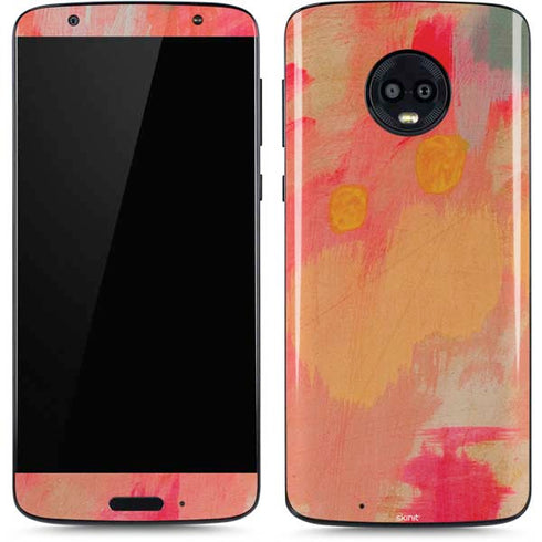 Colored Finger Paint Moto G6 Skin