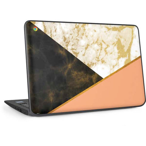 Colored Marble HP Chromebook Skin