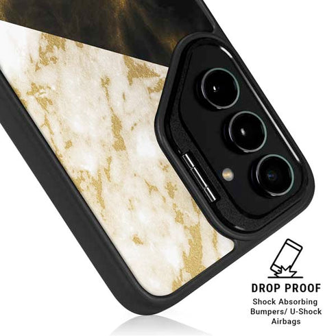 Colored Marble Galaxy S25 Kickstand Case