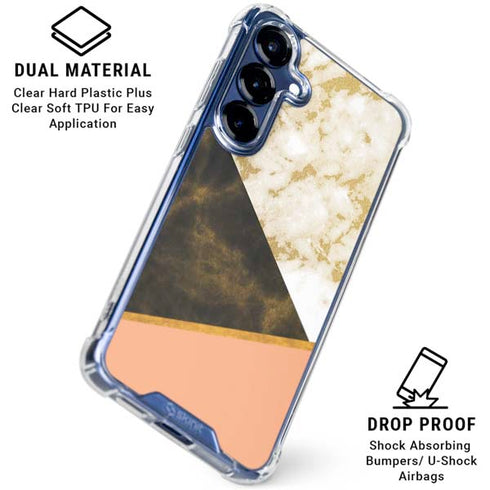 Colored Marble Galaxy S25 Clear Case