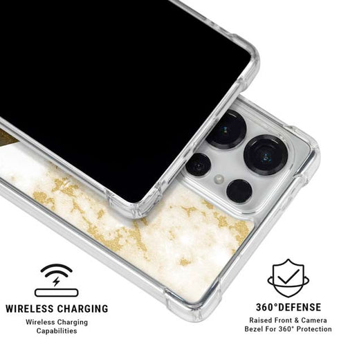 Colored Marble Galaxy S25 Ultra Clear Case