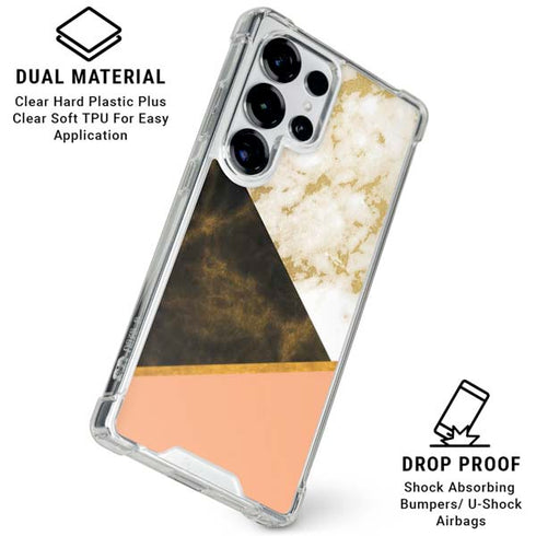 Colored Marble Galaxy S25 Ultra Clear Case