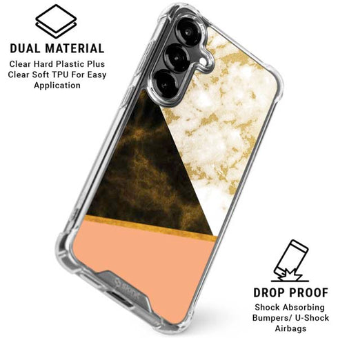 Colored Marble Galaxy S26 Plus Clear Case