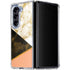 Colored Marble Galaxy Z Fold5 5G Clear Case