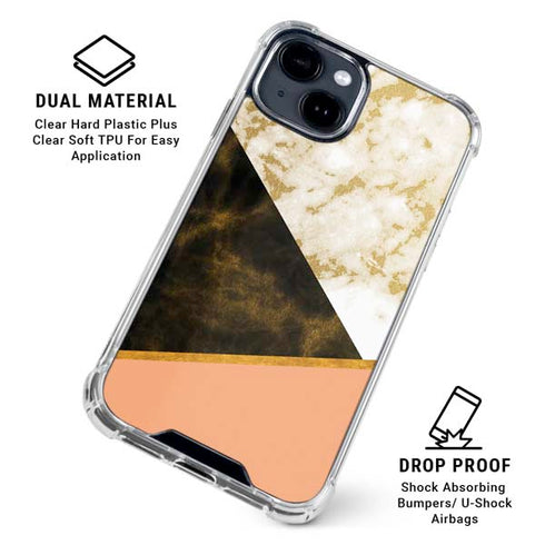 Colored Marble iPhone 15 Clear Case