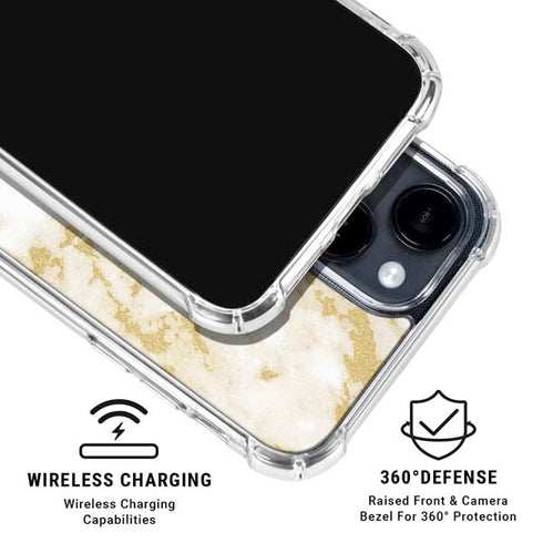 Colored Marble iPhone 15 Clear Case