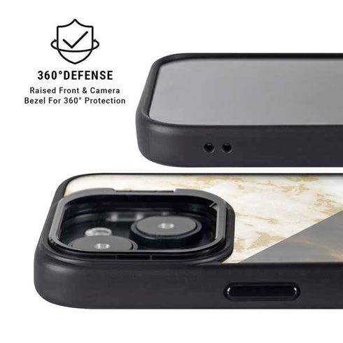 Colored Marble iPhone 15 Kickstand Case