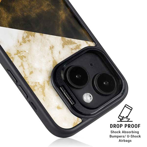 Colored Marble iPhone 15 Kickstand Case