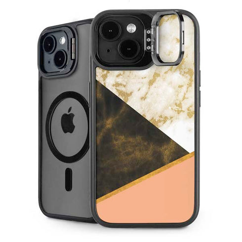 Colored Marble iPhone 15 Plus Kickstand Case