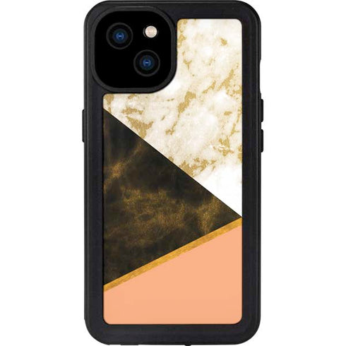 Colored Marble iPhone 15 Plus Waterproof Case