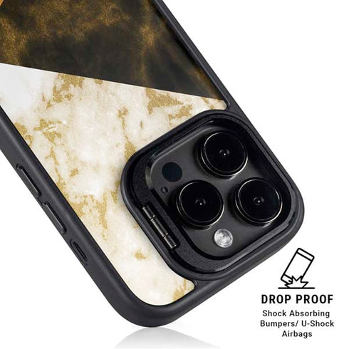 Colored Marble iPhone 15 Pro Kickstand Case