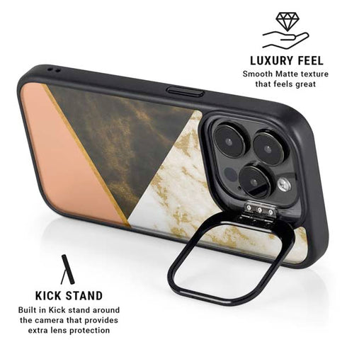 Colored Marble iPhone 15 Pro Max Kickstand Case