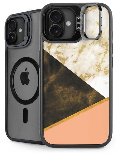 Colored Marble iPhone 16 Plus Kickstand Case