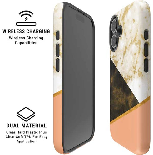 Colored Marble iPhone 16 Plus Magsafe Impact Case