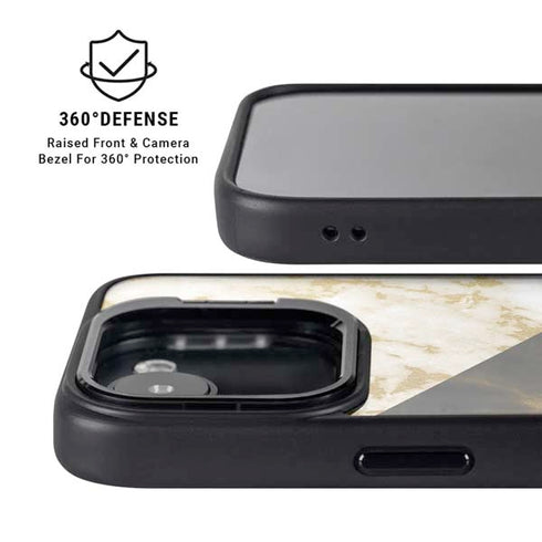 Colored Marble iPhone 16e Kickstand Case
