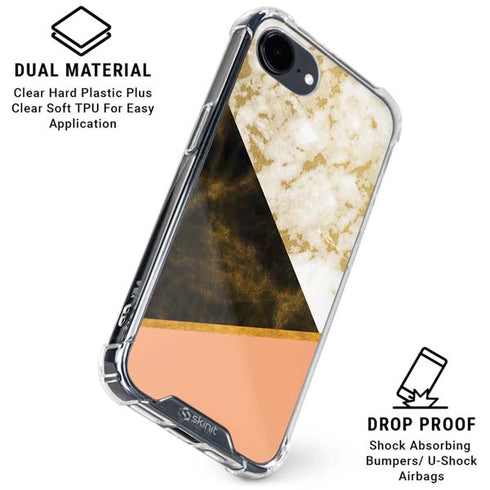 Colored Marble iPhone 16e Clear Case
