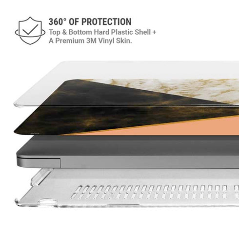 Colored Marble MacBook Pro 14in (2021-24) Case plus Skin