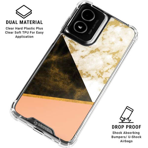 Colored Marble Moto G Power 5G (2024) Clear Case