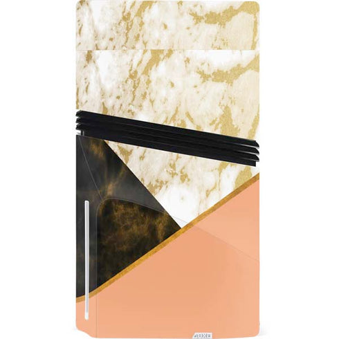 Colored Marble PS5 Pro Disk Console Skin
