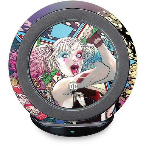 DC Comics Harley Quinn Action Pose Fast Charge Wireless Charging Stand Skin