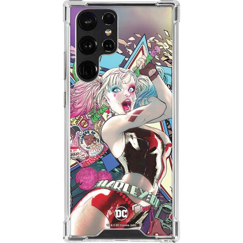 DC Comics Harley Quinn Action Pose Galaxy S23 Ultra Clear Case