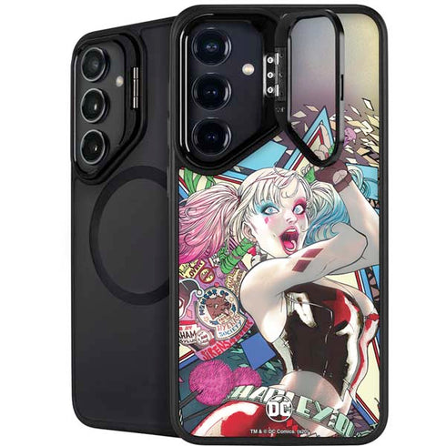 DC Comics Harley Quinn Action Pose Galaxy S25 Kickstand Case