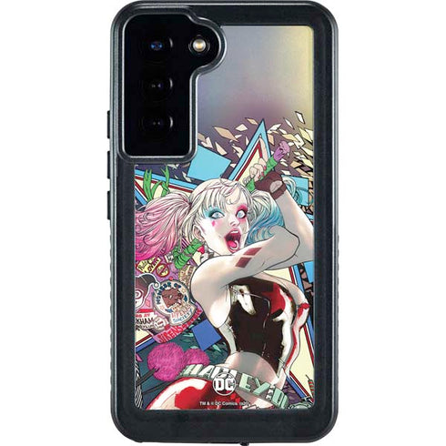 DC Comics Harley Quinn Action Pose Galaxy S24 Plus Waterproof Case