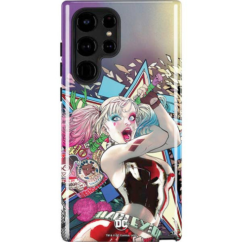 DC Comics Harley Quinn Action Pose Galaxy Cases