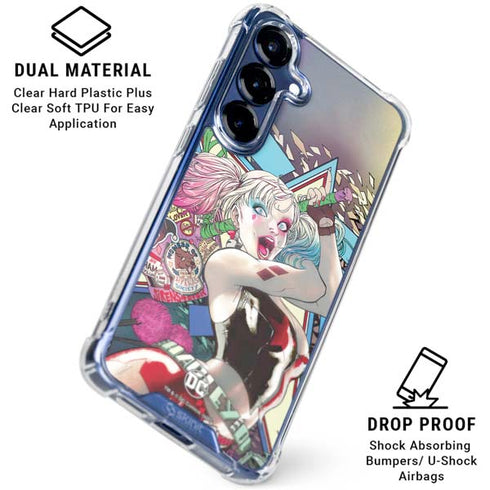 DC Comics Harley Quinn Action Pose Galaxy S25 FE Clear Case