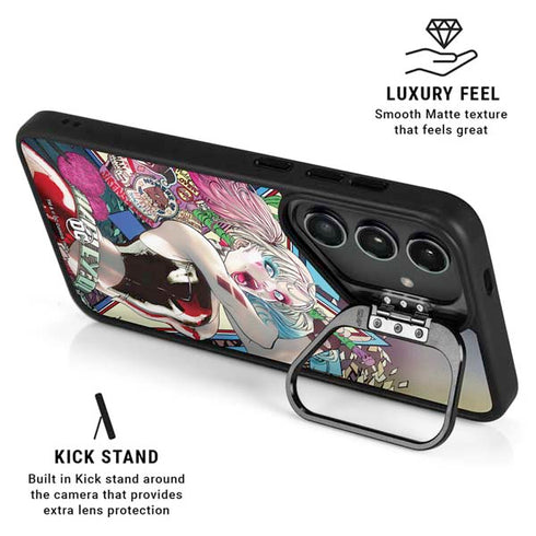 DC Comics Harley Quinn Action Pose Galaxy S25 FE Kickstand Case