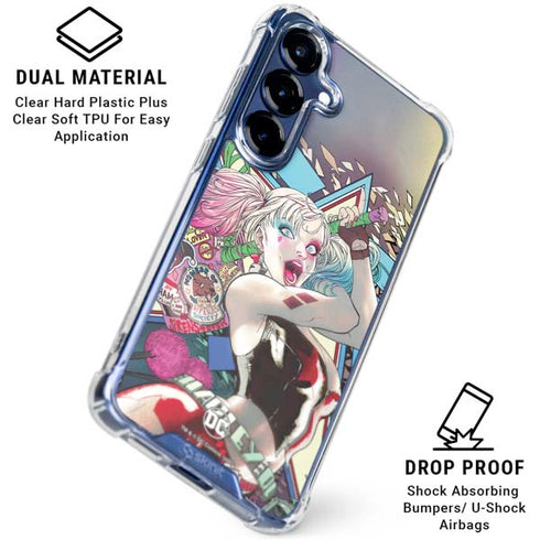 DC Comics Harley Quinn Action Pose Galaxy S25 Plus Clear Case